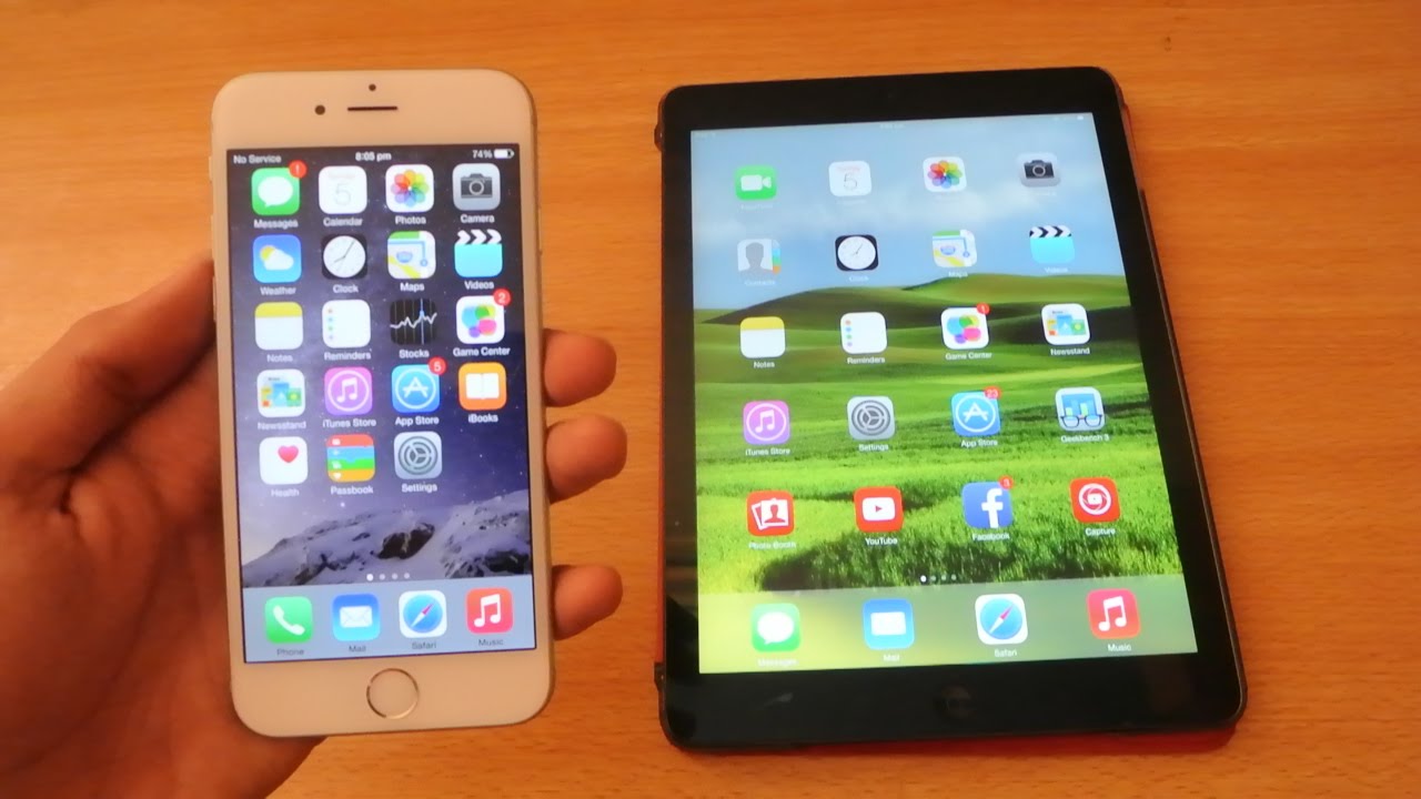 iPhone 6 vs iPad Air - Benchmarks Test HD - YouTube