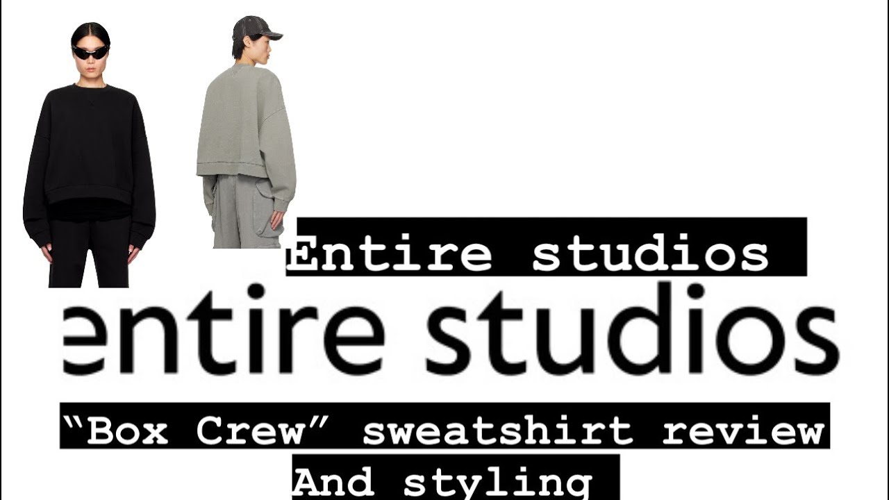 Entire Studios Box Crew Soot Sweatshirt Review - YouTube