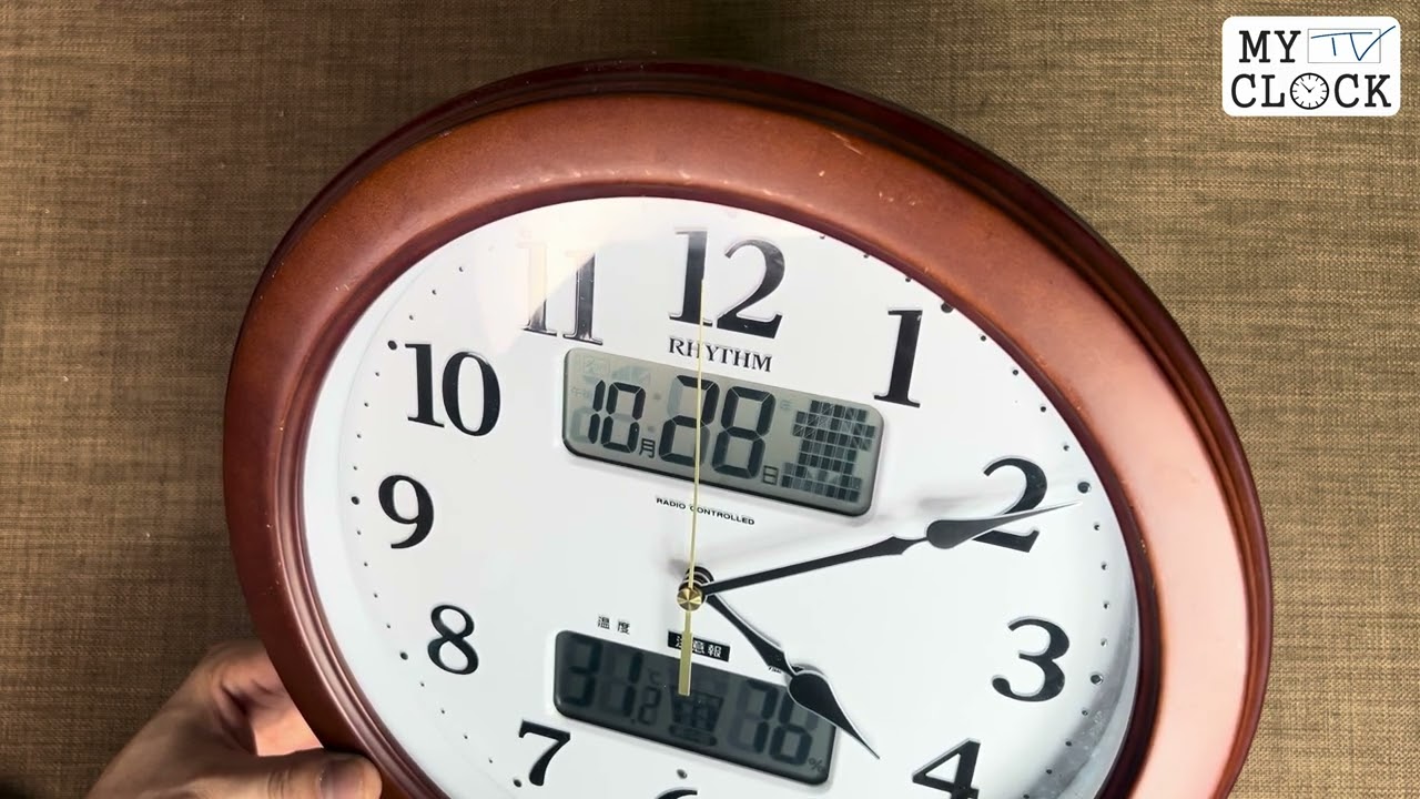 Rhythm M623 4FY623SR Brown weather wall clock リズム時計 電波