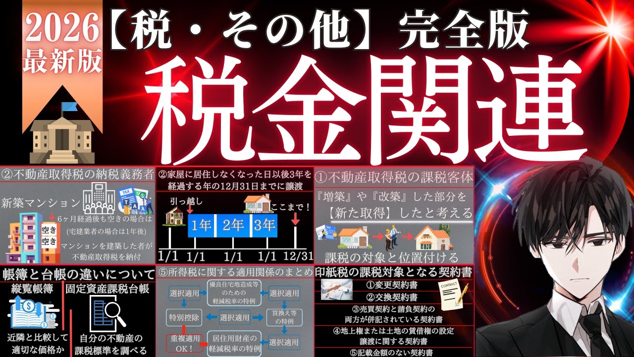 宅建試験【税・その他】税金関連を攻略する極意を完全解説 - YouTube