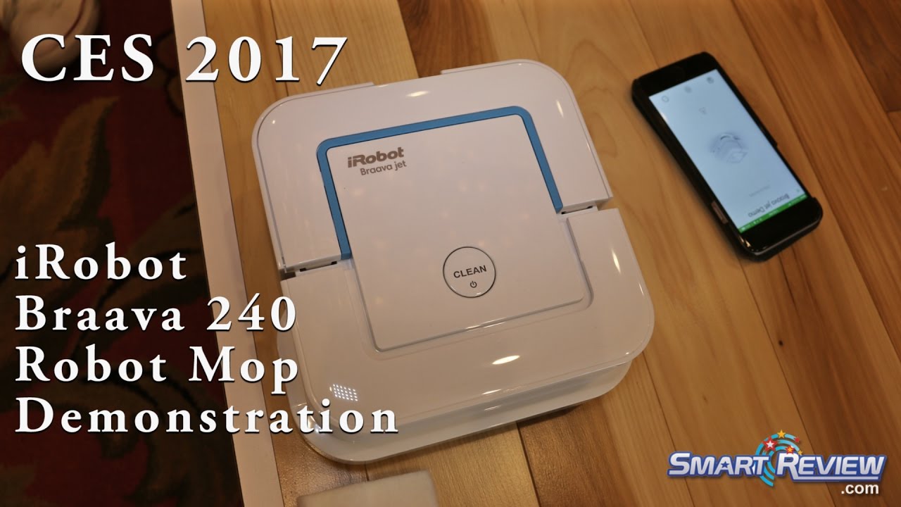 CES 2017 | iRobot Braava Jet 240 Demo | Mopping Robot | Smart
