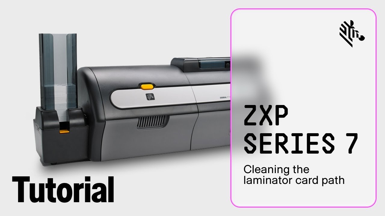 Zebra ZXP Series 7 How-To: Clean the Laminator Card Path - YouTube