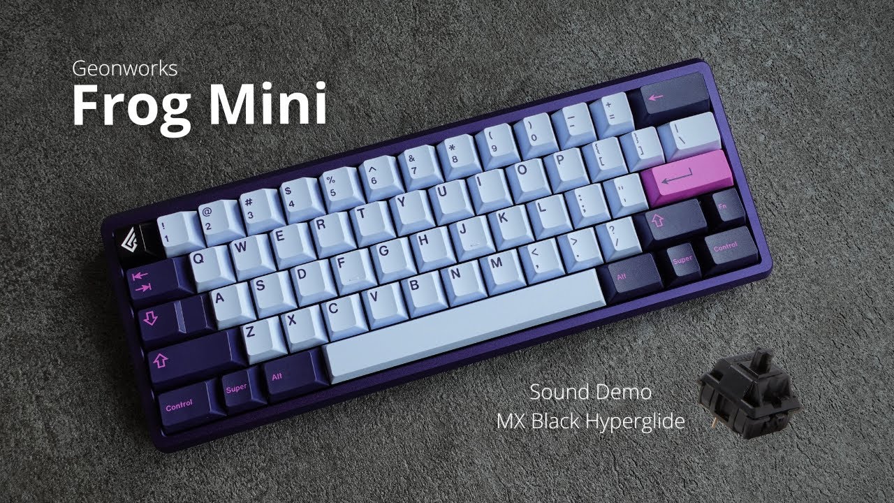 Sound Demo | Geon Frog Mini | Cherry MX Black Hyperglide - YouTube