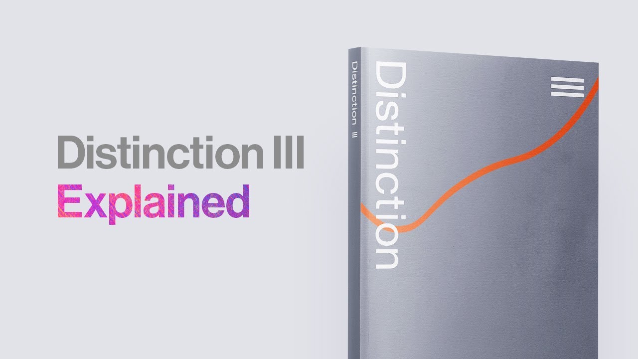 Distinction III を紹介します。 - YouTube