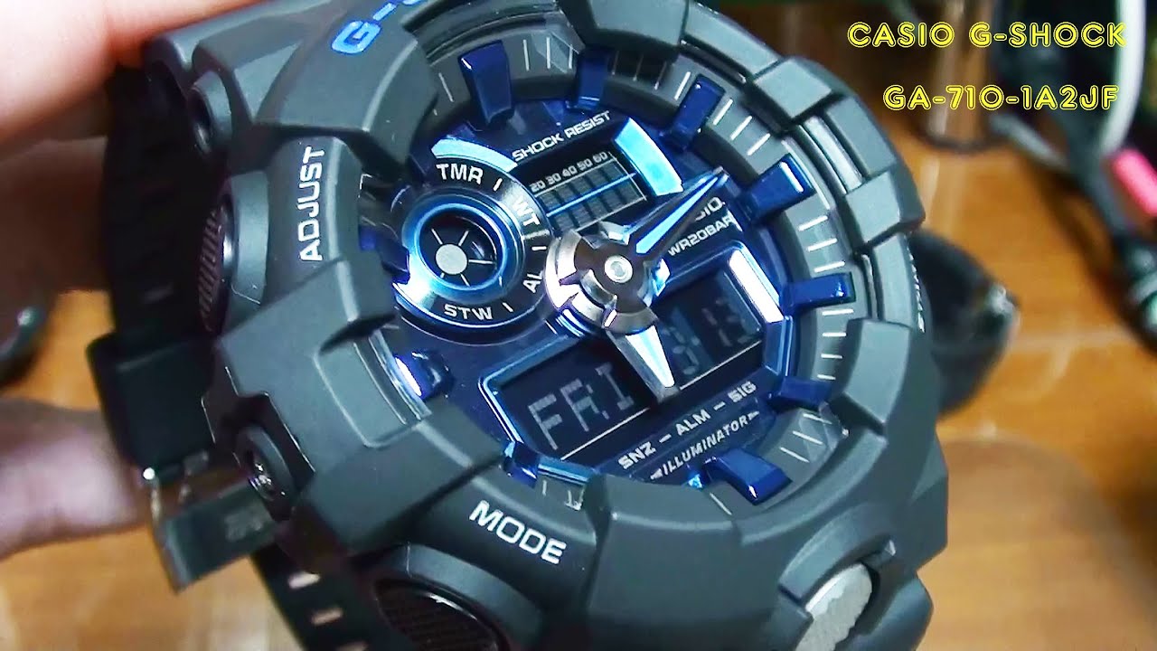 Casio G-SHOCK GA-710 - 1A2JF Review - YouTube