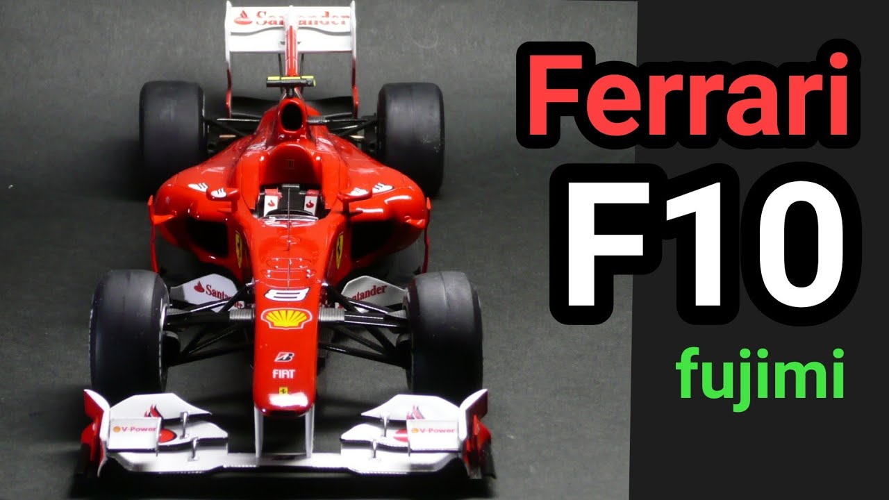 ferrari F10 fujimi model 1/20 [with subtitles] - YouTube