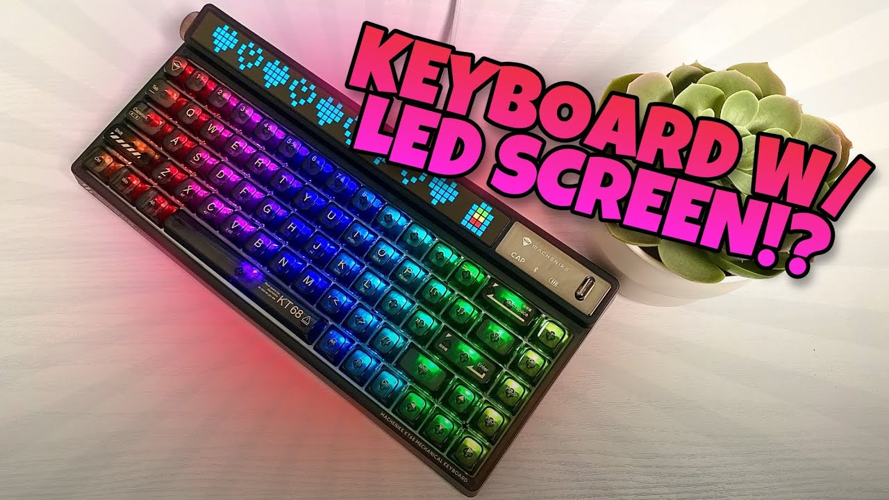 Machenike KT68 Pro Keyboard with LED Smart Screen Review - YouTube