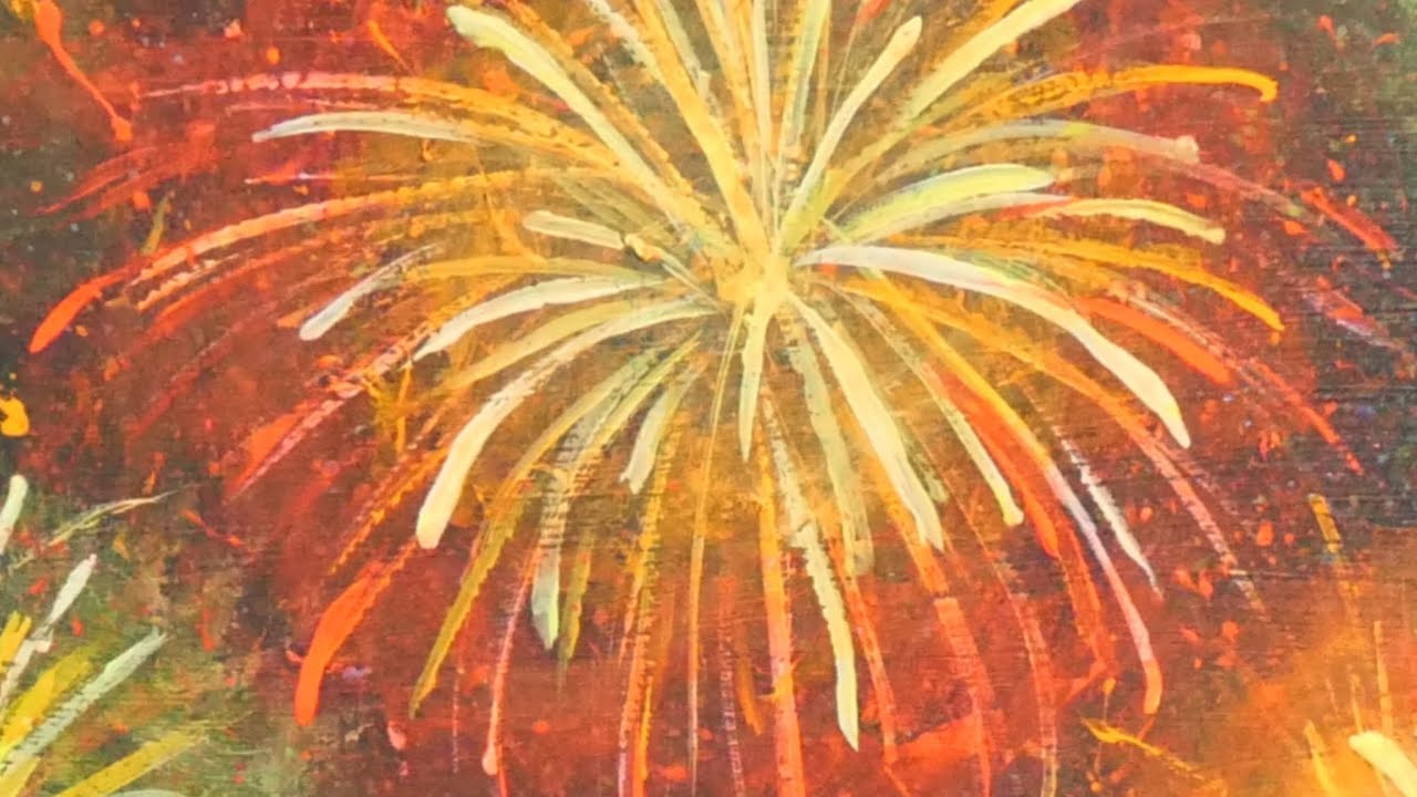 油絵】【花火】 #油絵 #手書き #アート #絵画 #絵 #油彩画 #美術