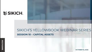 2025 Yellowbook Webinar Series: Session 9 - Capital Assets