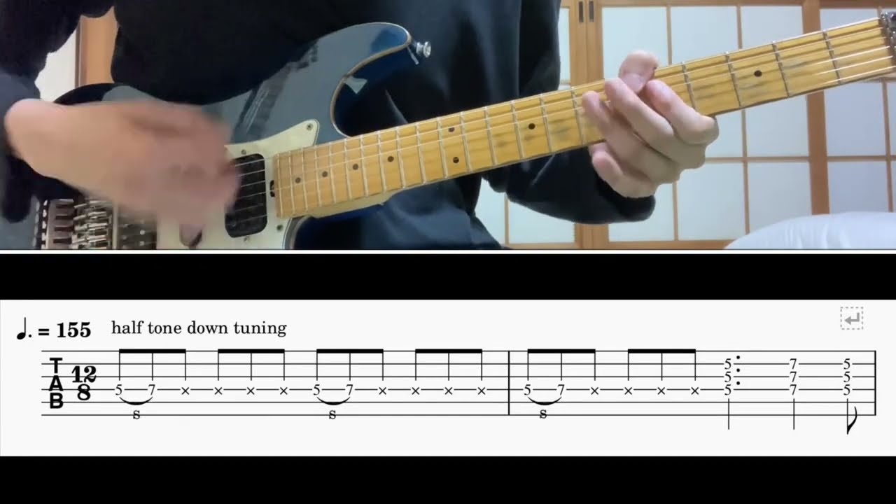 TAB譜] All Night Long(Scorpions) Guitar riff [ギター] - YouTube