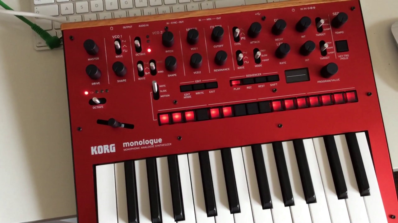 KORG monologue Red 生産終了カラー Korg Monologue Analog Monophonic
