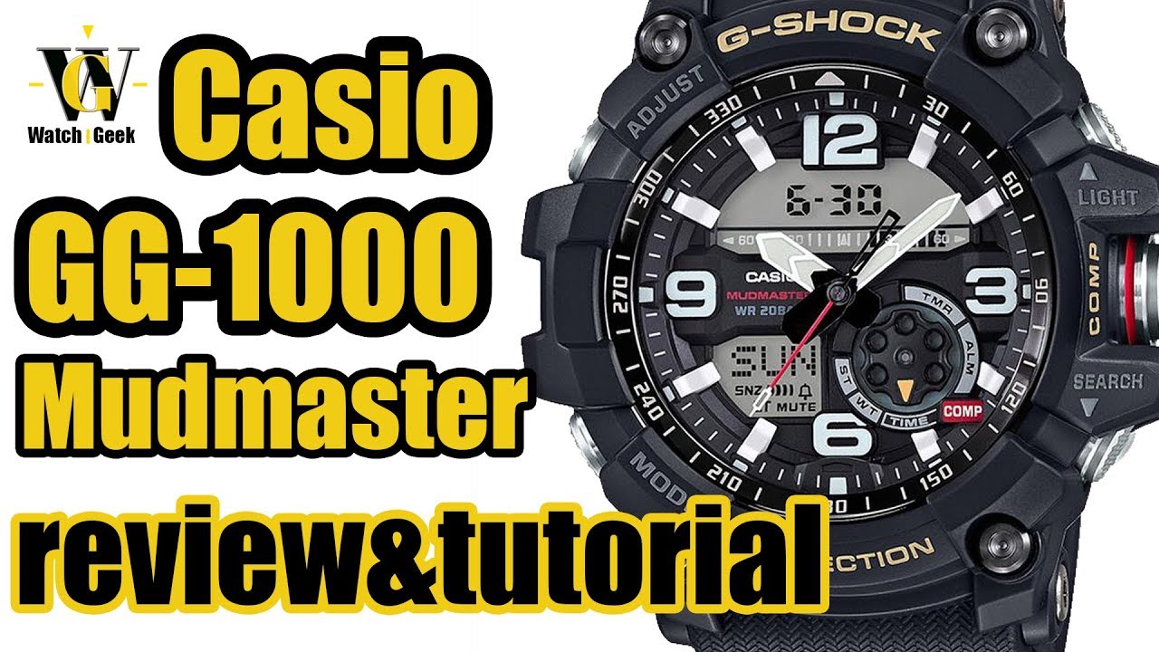 Casio G Shock GG 1000 MUDMASTER - module 5476 review & tutorial