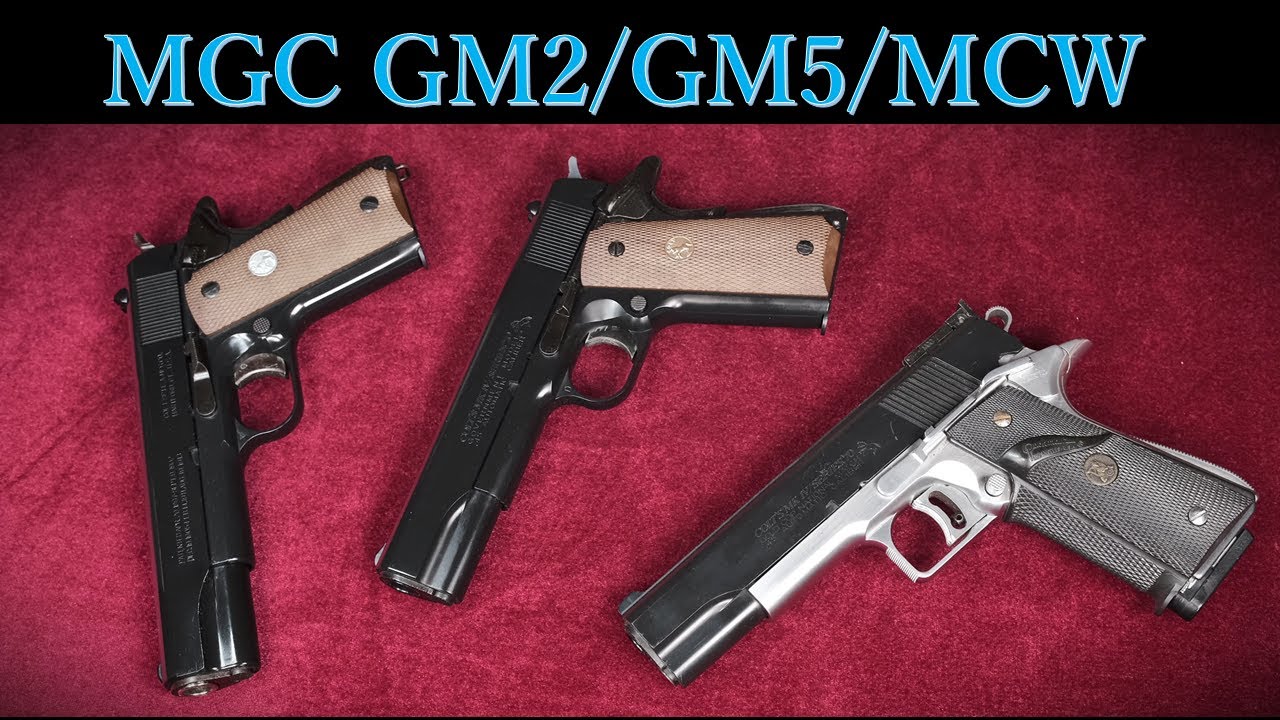 絶版モデルガン・GM2・GM5・MCWナショナルマッチ / MGC：外観・サイズ