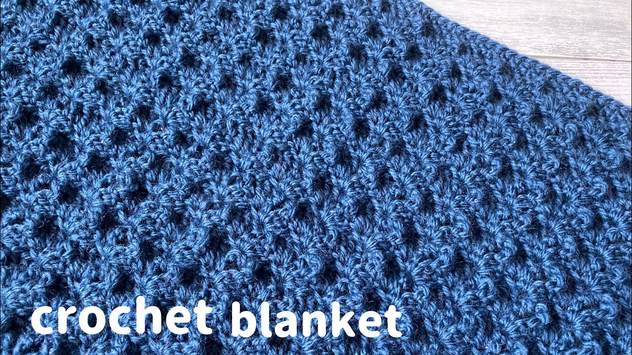 かぎ針編み]ひざ掛け？ブランケット？を編みました⭐︎crochet blanket