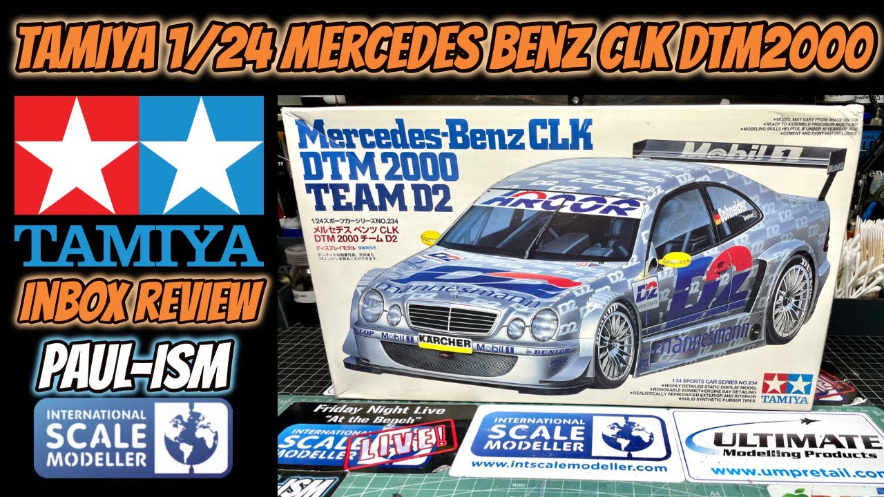 Tamiya 1/24 Mercedes - Benz CLK DTM 2000 Team D2 In Box Review
