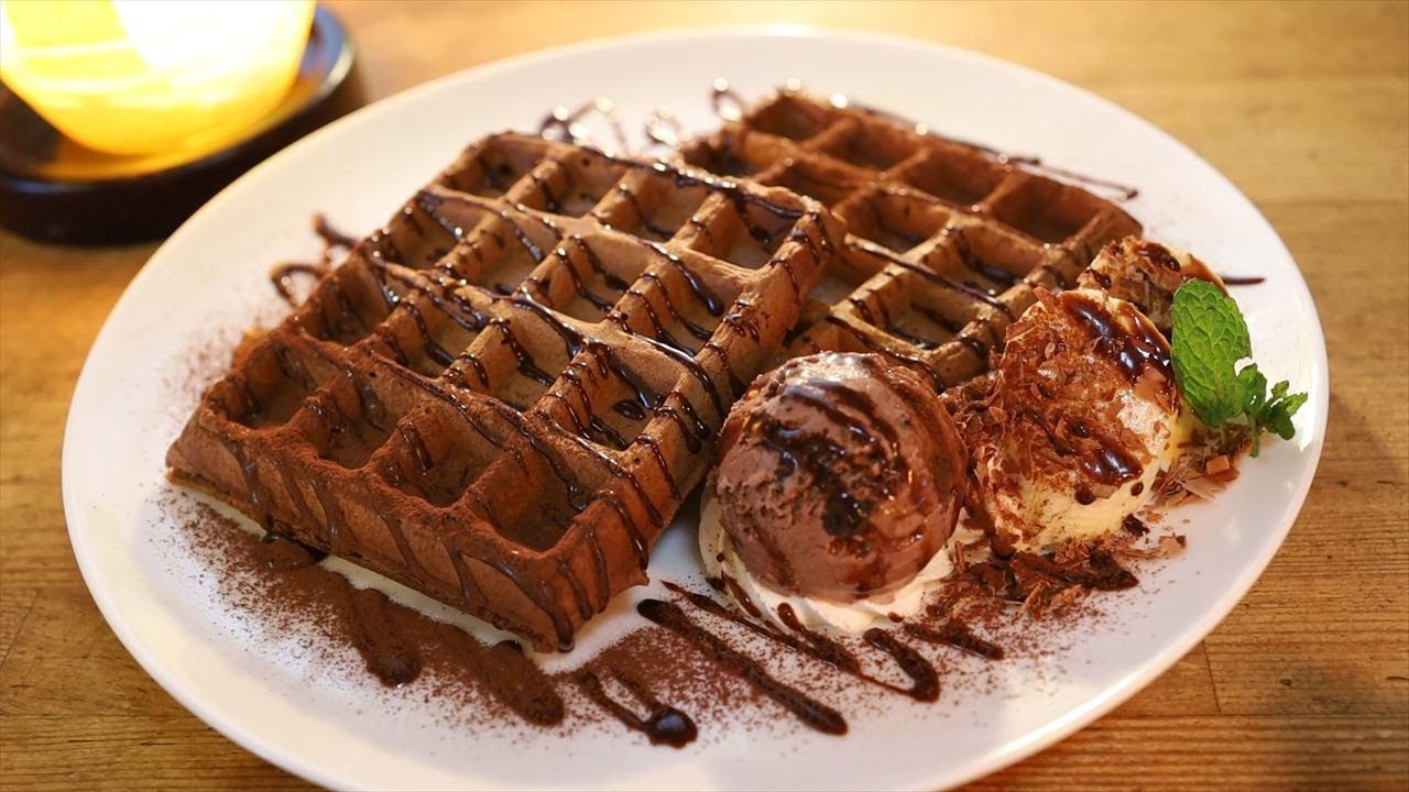 ホットケーキミックスで簡単チョコレートワッフルの作り方・レシピ