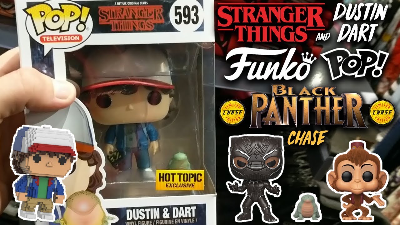 Stranger Things Dustin & Dart, Black Panther Chase (Funko Pop Hunt