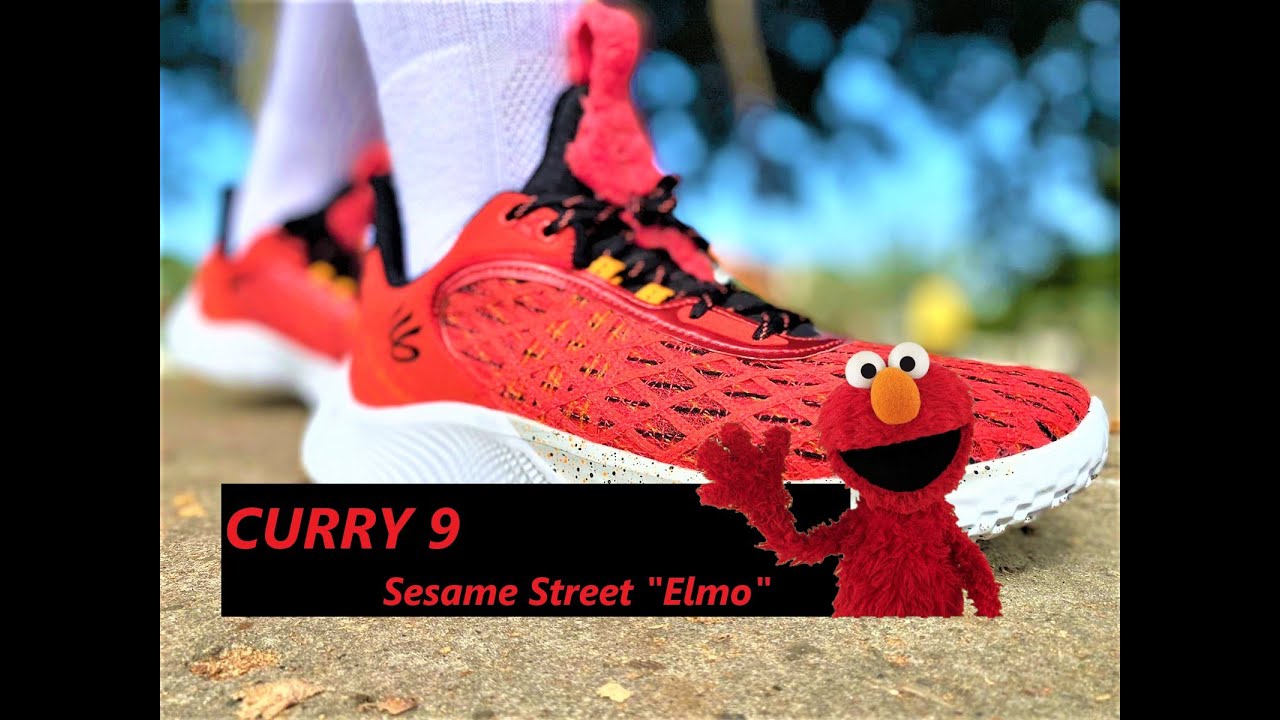 Under Armour Curry 9 Sesame Street Pack Elmo Unboxing And On Feet