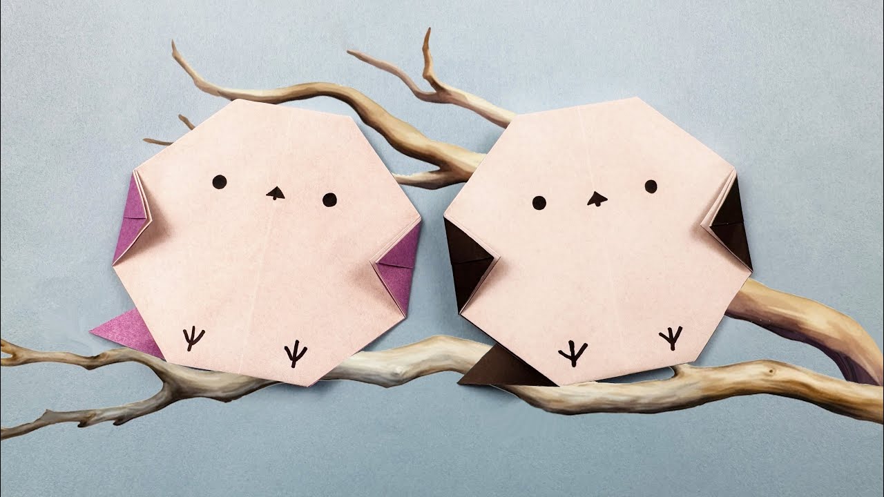 折り紙】簡単‼シマエナガ✨How to make Long-tailed Tit#鳥#とり#bird