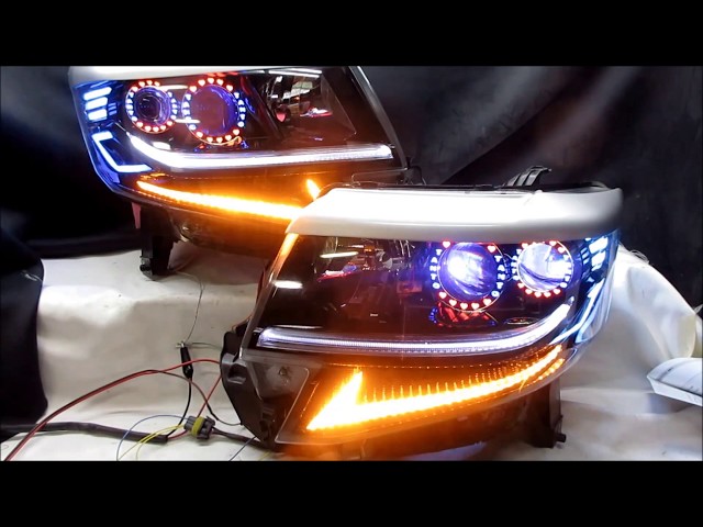 LA600sタントカスタムのヘッドライトにLED加工 - YouTube