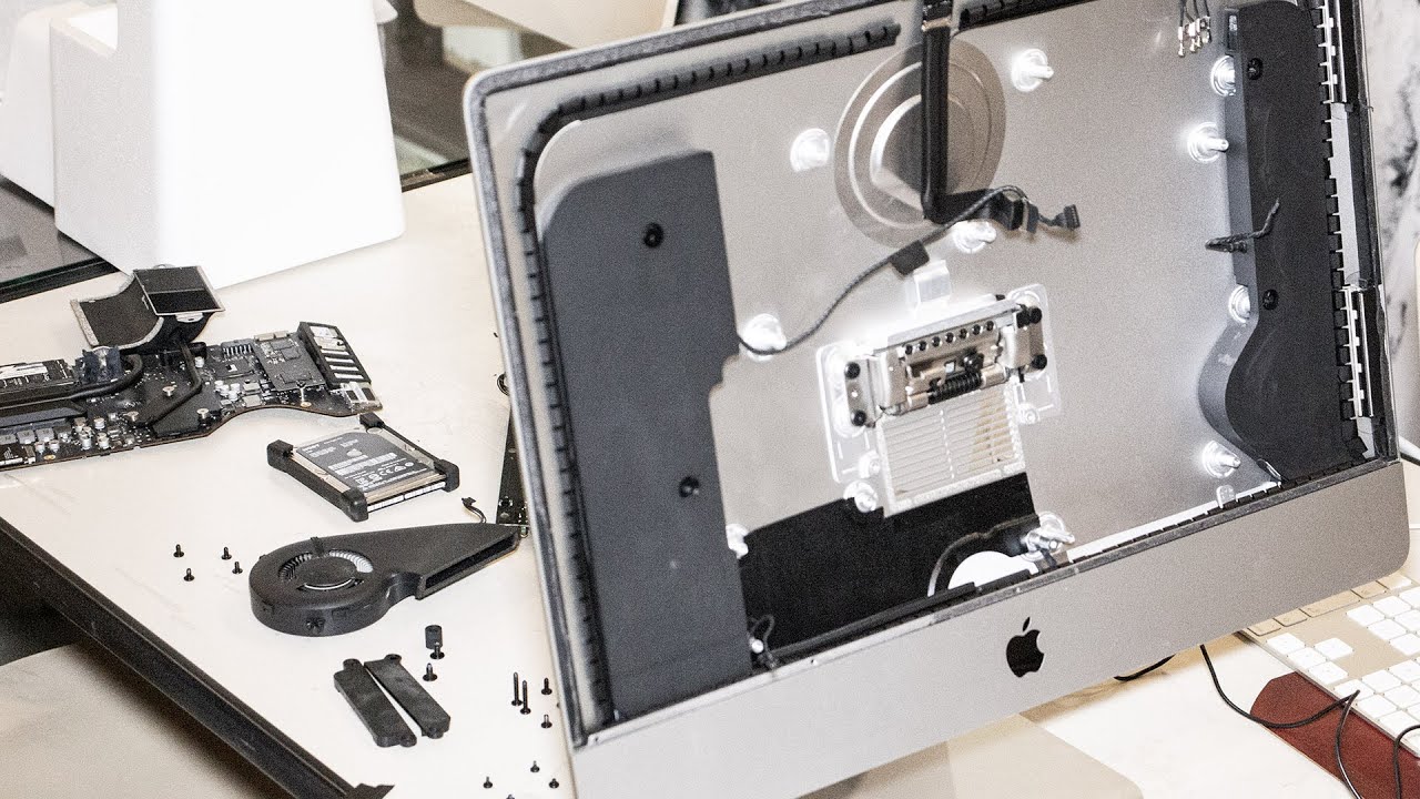 iMac Retina 4K 21.5 2017 A1418 メモリ32GB取り替え交換修理 - YouTube