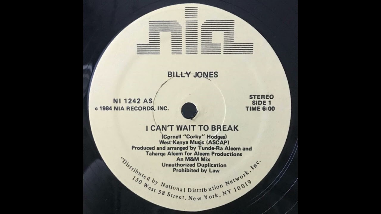 Billy Jones - I Cant Wait To Break - YouTube