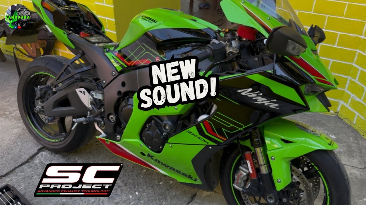 Kawasaki Ninja ZX-10R SC Project CR-T Exhaust & WoodCraft Servo