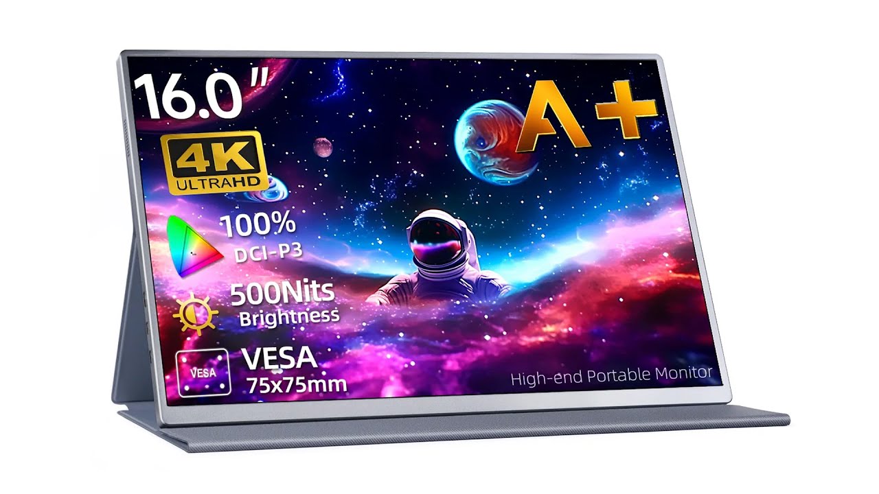 Intehill 16inch 4K+ 16:10 Portable Monitor U16NA - YouTube