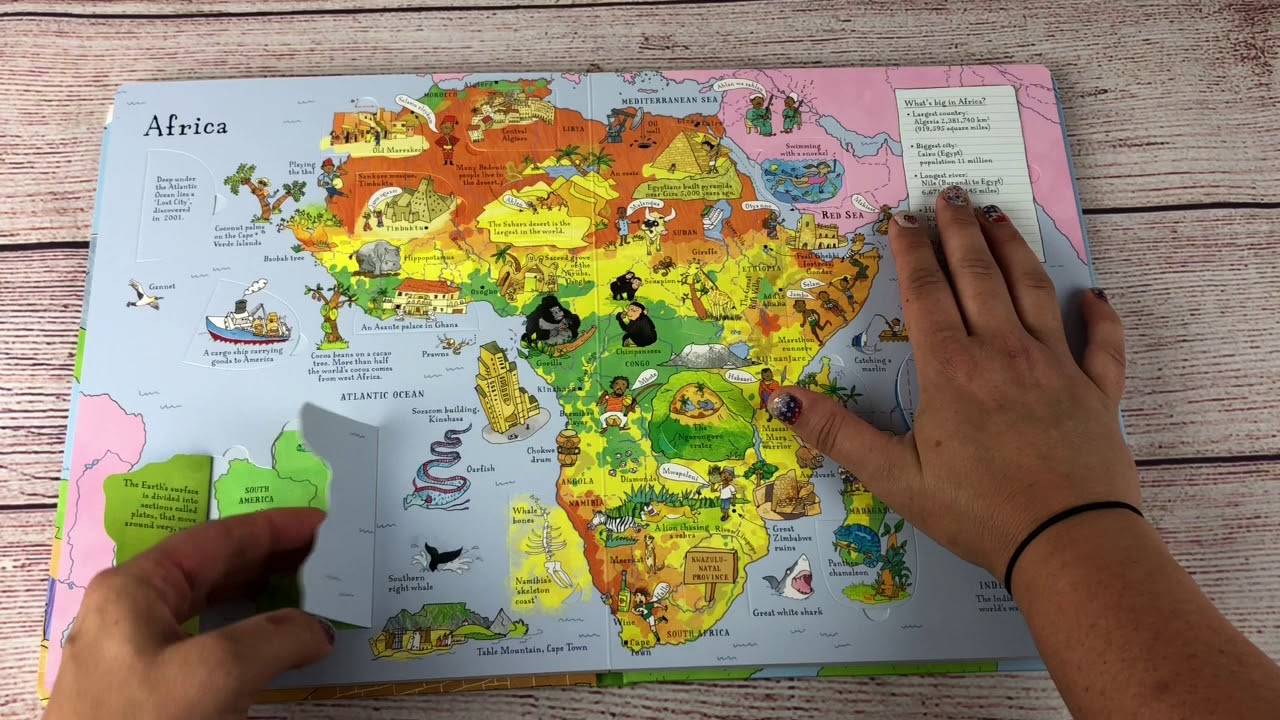 A Look Inside the Usborne Lift the Flap Picture Atlas - YouTube