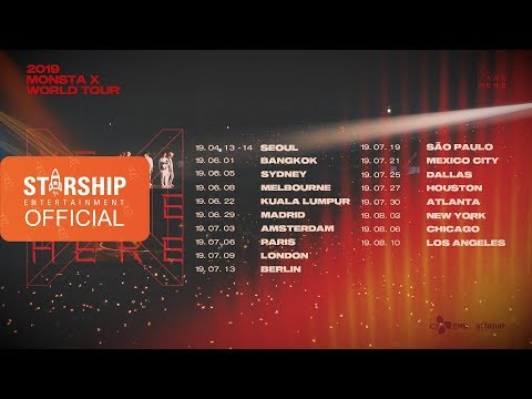 MONSTA X (몬스타엑스) - 2019 WORLD TOUR 'WE ARE HERE' SPOT - YouTube