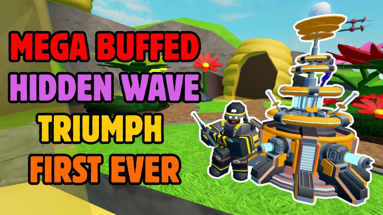 FIRST EVER QUAD MEGA BUFFED HIDDEN WAVE TRIUMPH | Roblox Tower