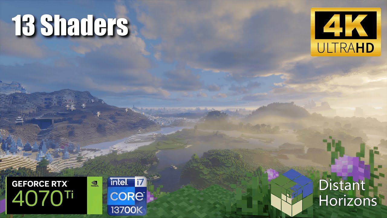 Minecraft: Distant Horizons 13 shaders Benchmark | 4K | RTX 4070TI
