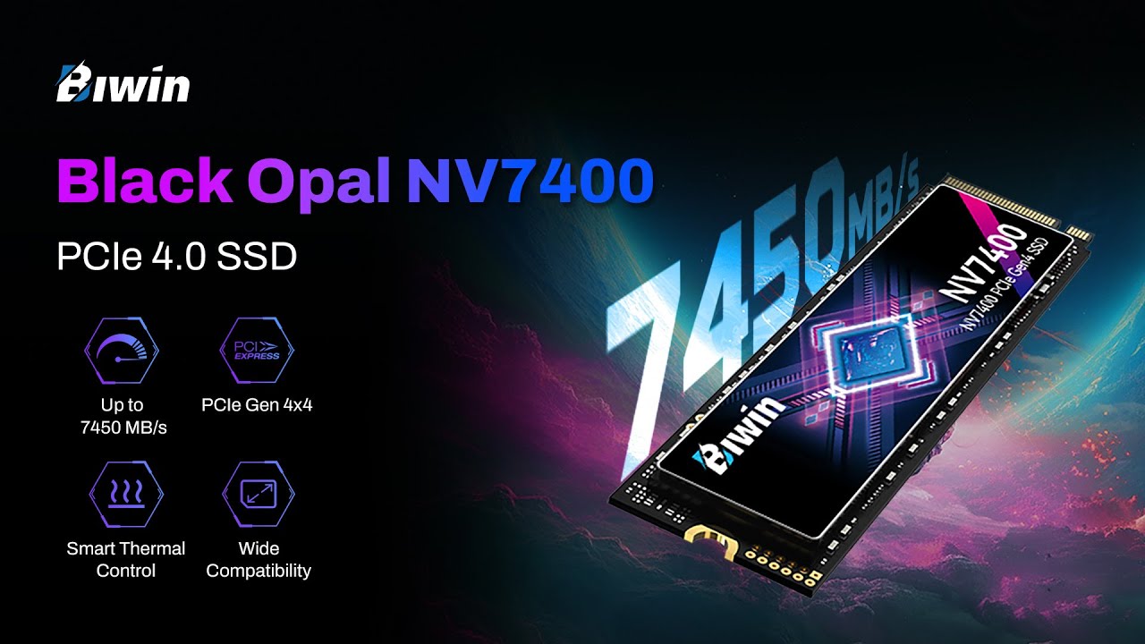 Biwin Black Opal NV7400 Gen4 M.2 SSD - YouTube