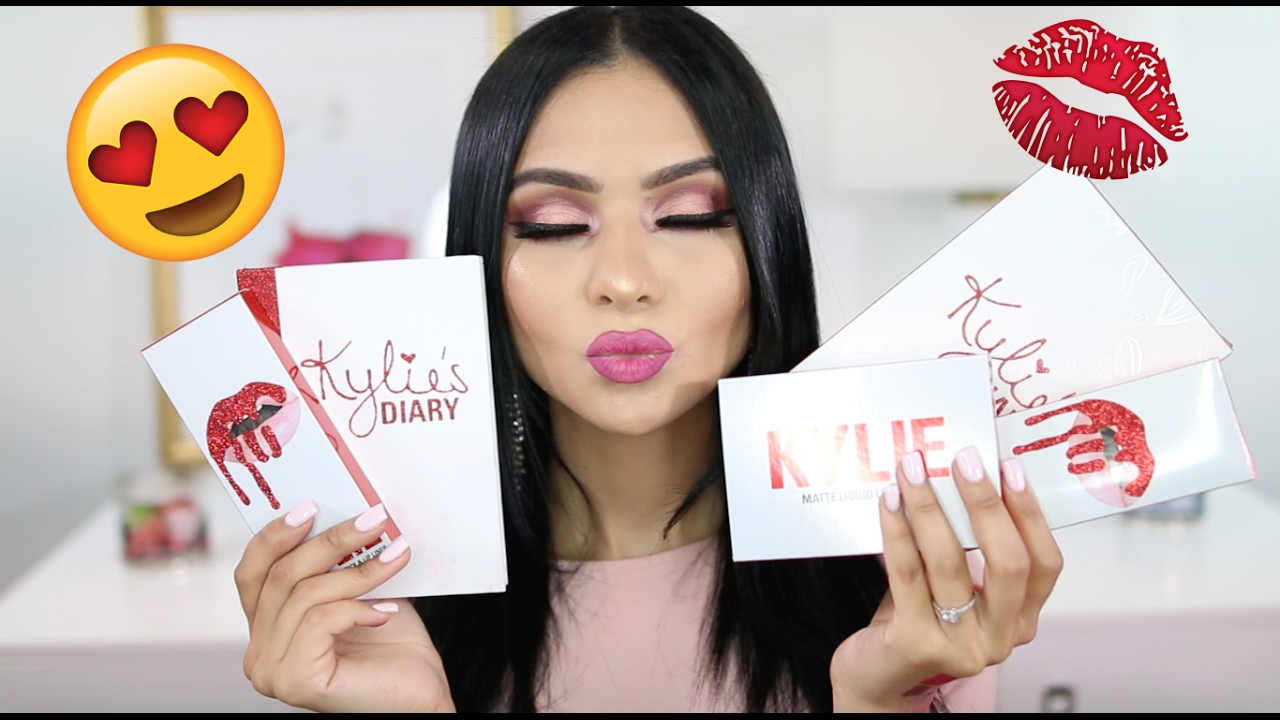 Kylie Cosmetics Valentines Collection Review/Swatches 2017 - YouTube