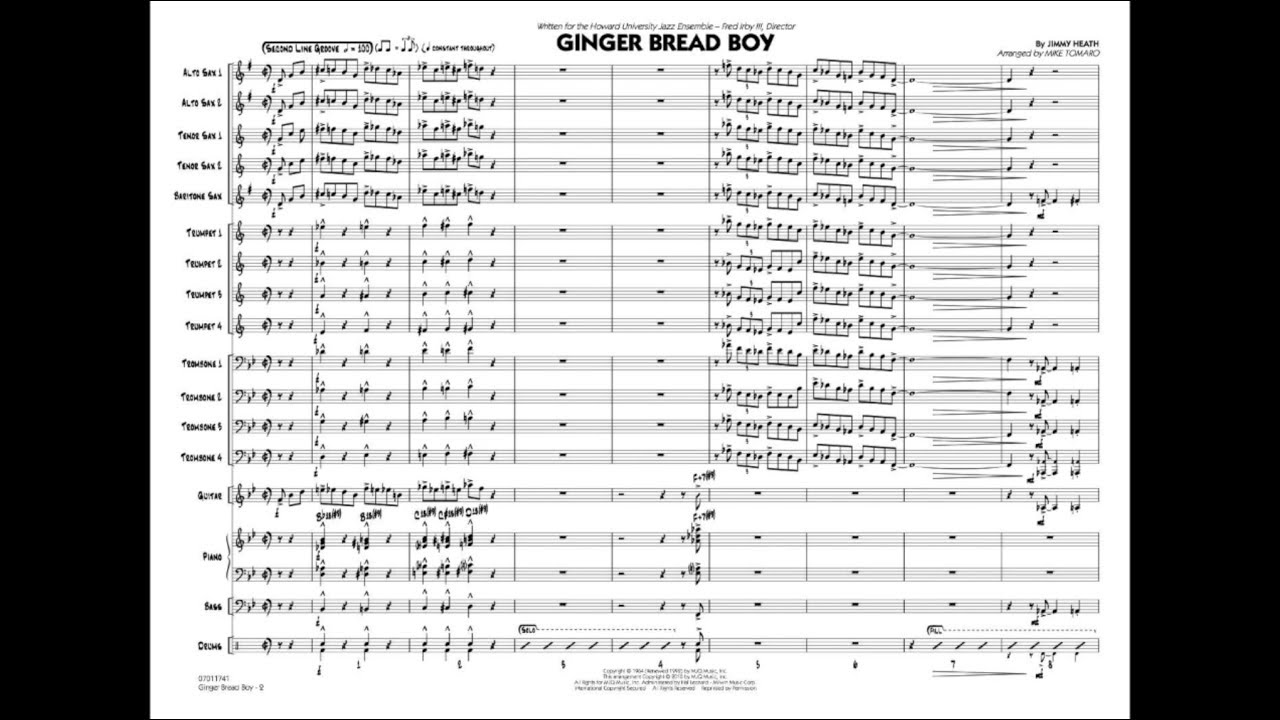 Ginger Bread Boy by Jimmy Heath/arranged by Mike Tomaro - YouTube