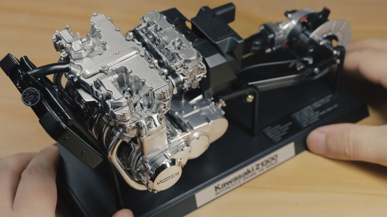 Kawasaki Z1300 Straight-Six Engine Build (Tamiya 1/6) - YouTube