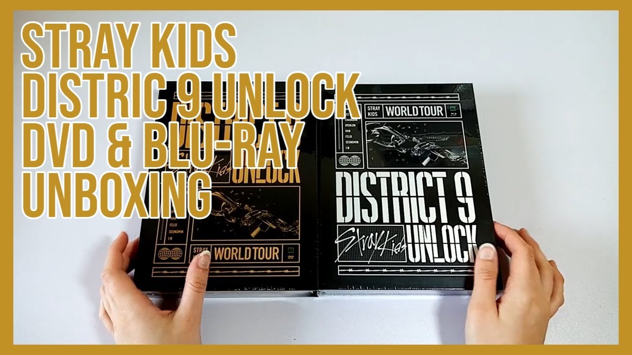 ♡ unboxing stray kids district 9 unlock world tour dvd + blu-ray