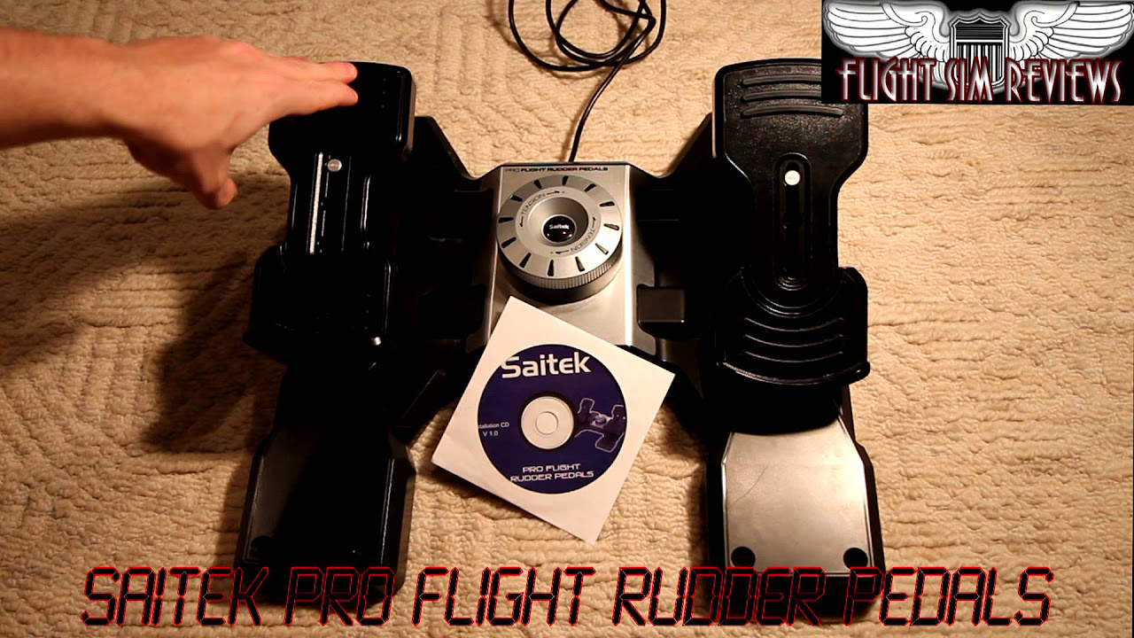 Saitek Pro Flight Rudder Pedal Review - YouTube