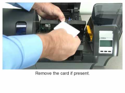 Zebra ZXP Series 9 - Clearing A Card Jam - YouTube