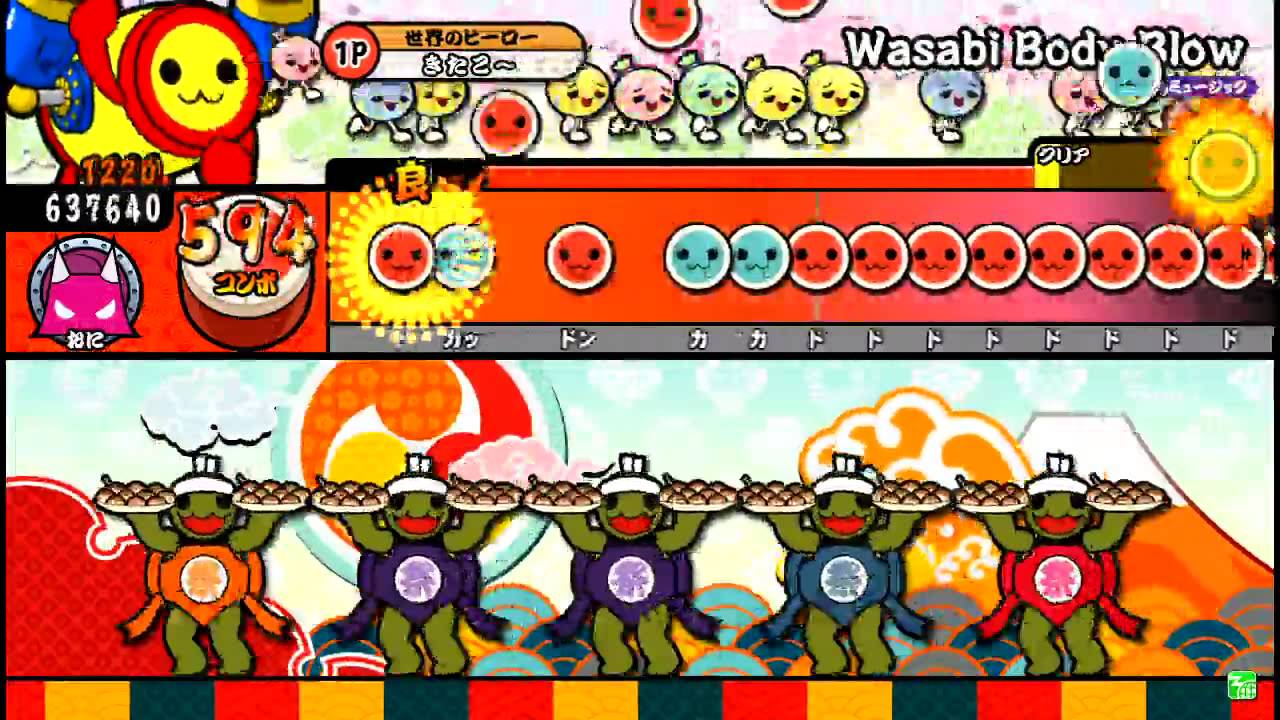 太鼓の達人ソライロ】 Wasabi Body Blow 全良 - YouTube
