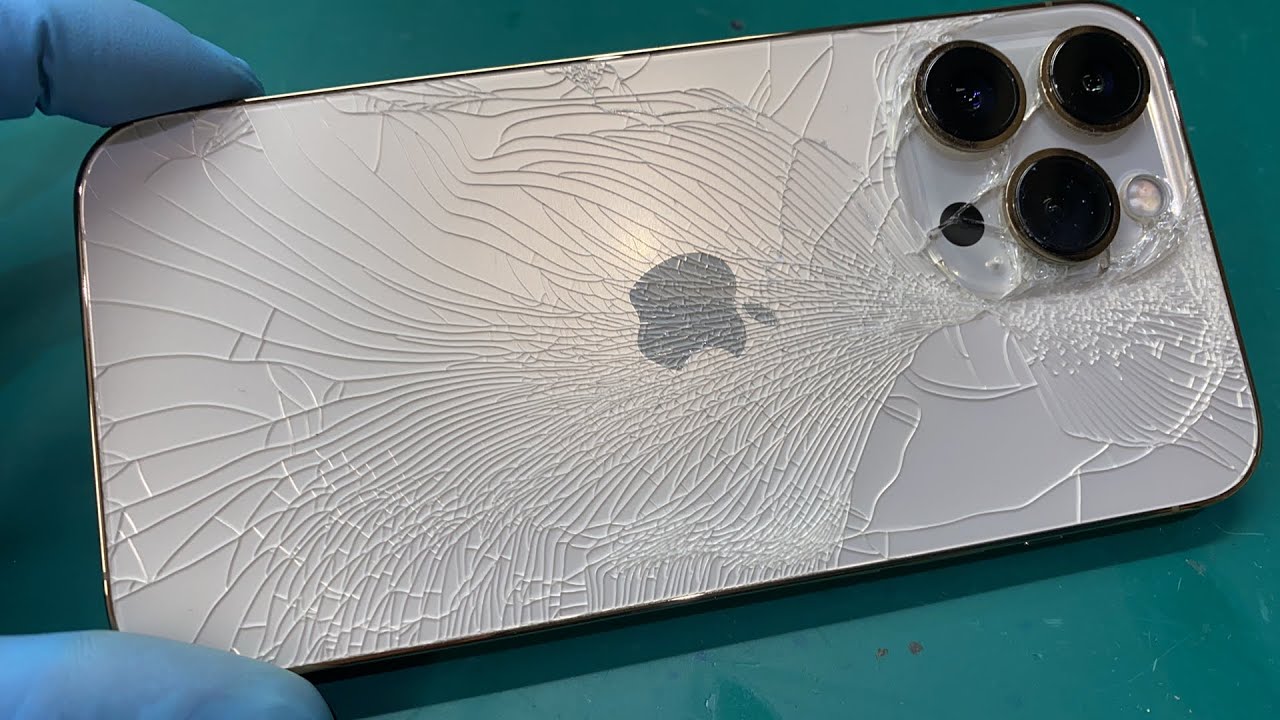 iPhone 13 Pro 背面ガラス割れ交換修理 - YouTube