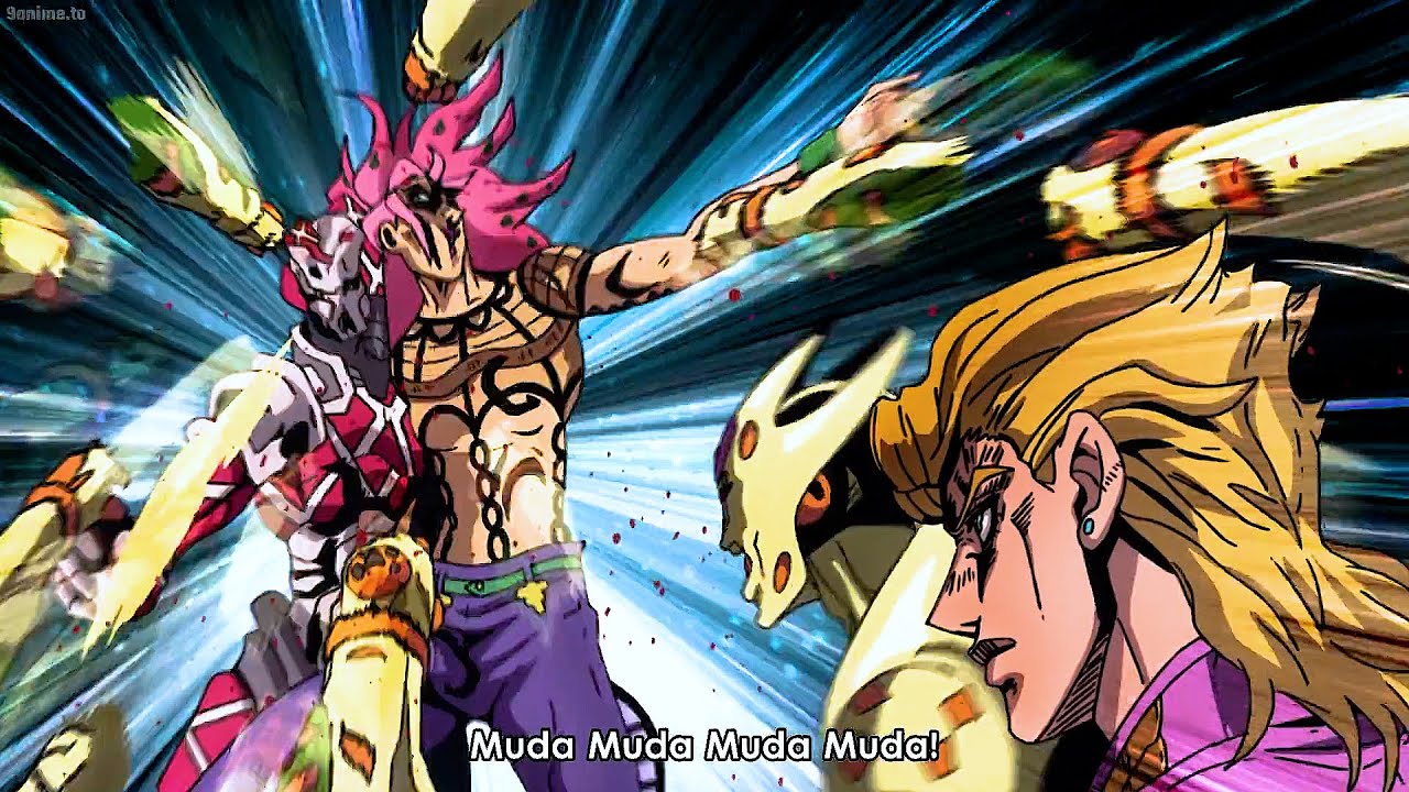 ジョジョ-Giorno puts Diavolo in an endless loop when Diavolo can
