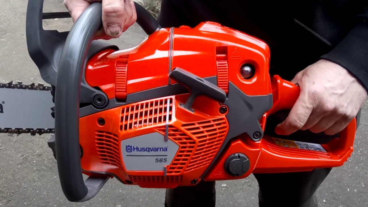 Chainsaw Husqvarna 565 FIRSTSTART!!!NEW MODEL!!! - YouTube