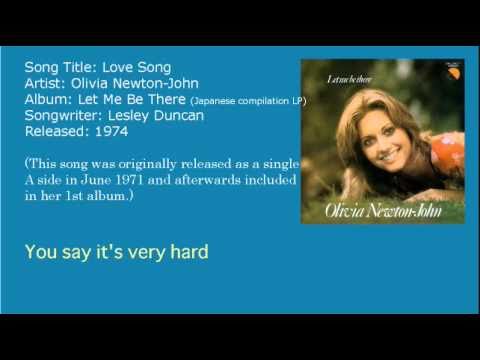 Olivia Newton-John - Love Song (LP version) - YouTube