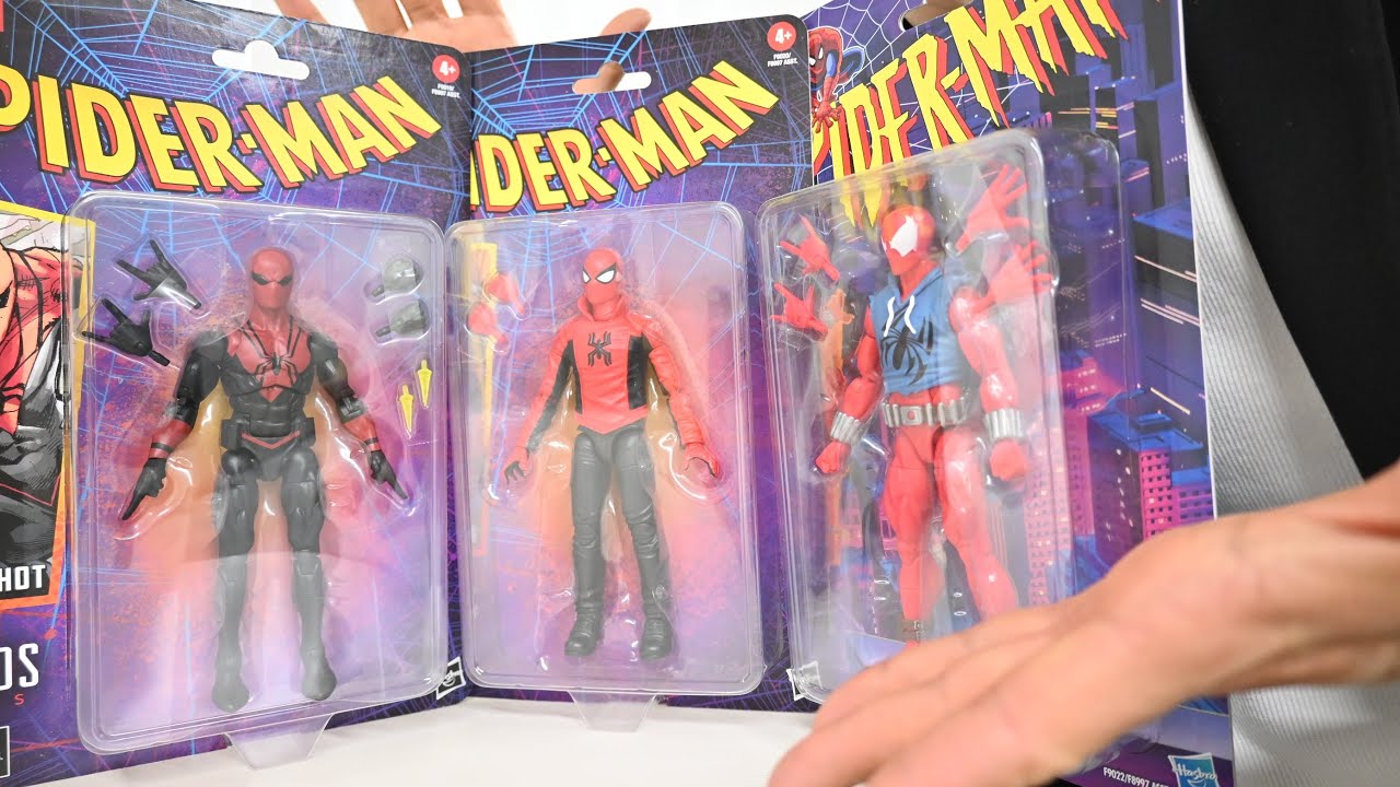 マーベルレジェンド/スパイダーマンレトロパッケージ3体開封 - YouTube