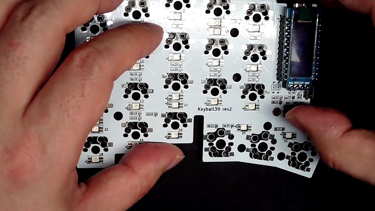 Keyball39 のハンダ付け修正 - YouTube