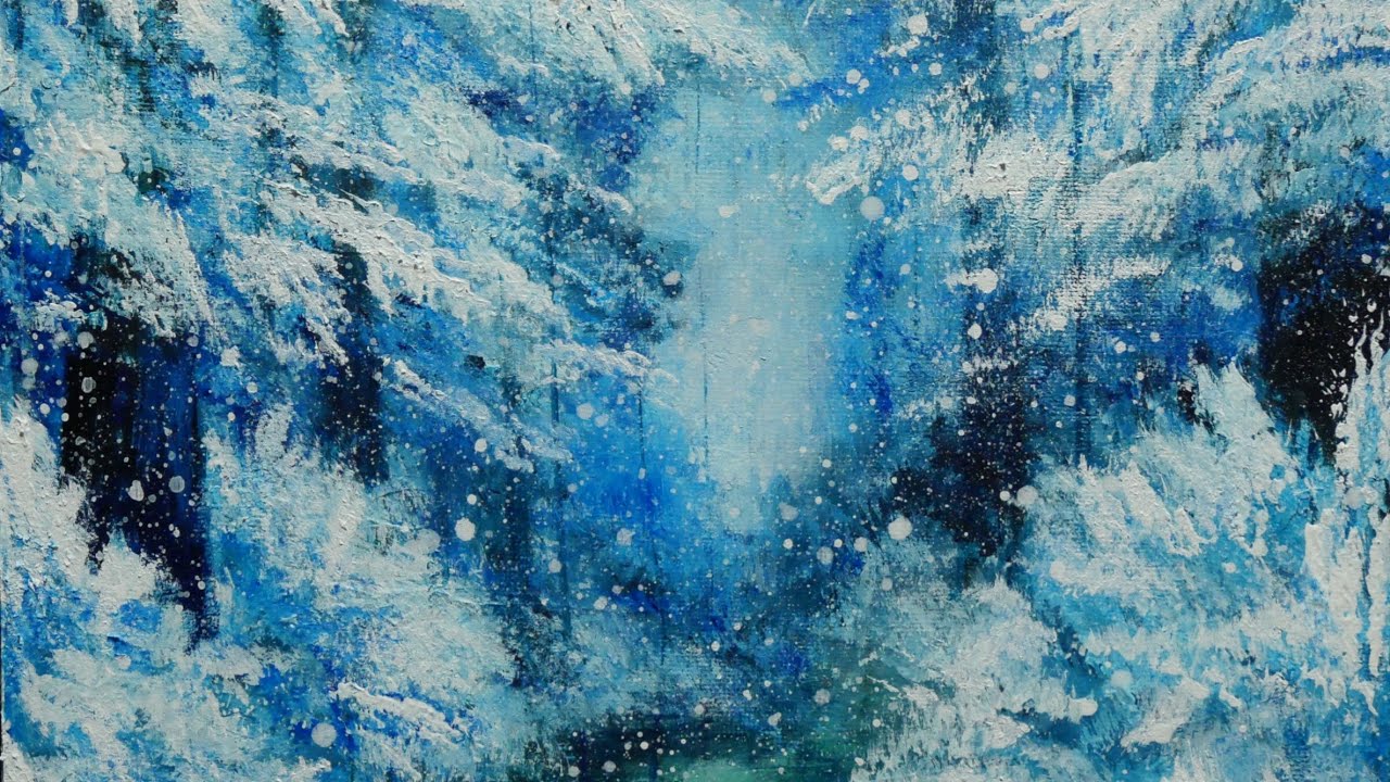 初雪の堤 油絵 P10（530×410mm） 初雪の堤 油絵 P10（530×410mm） 初雪