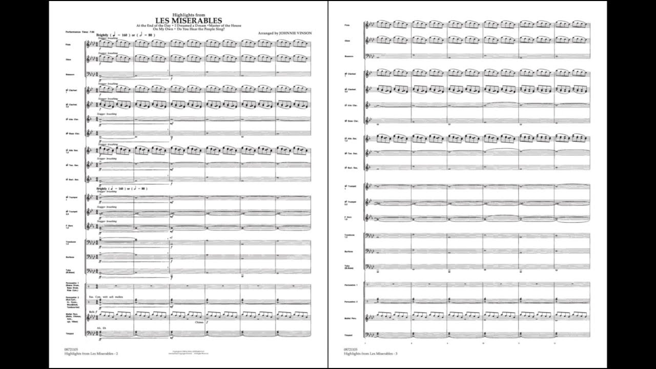 Highlights from Les Misérables (Sheet Music) Young Concert Band