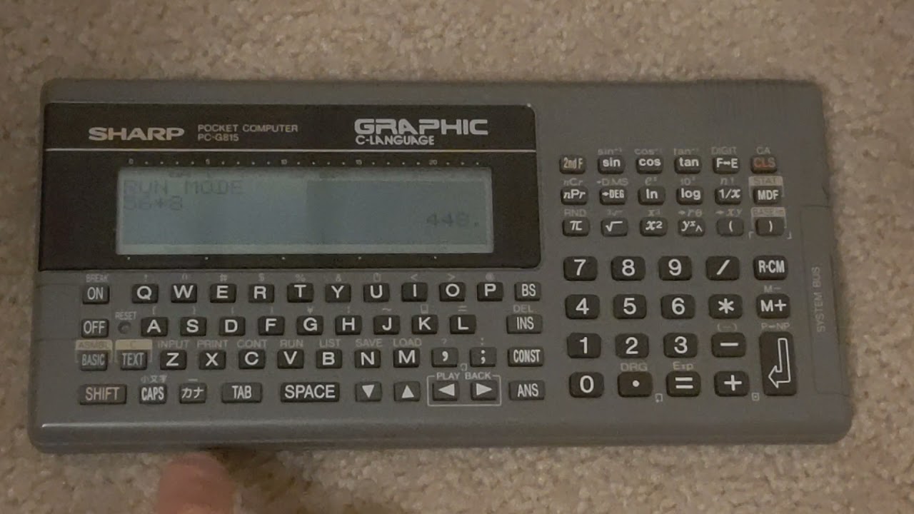 Sharp PC-G815 Pokecom review - YouTube