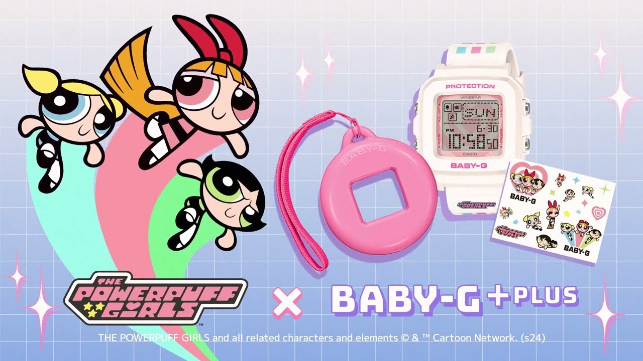 BABYG × The Powerpuff Girls collaboration model | CASIO